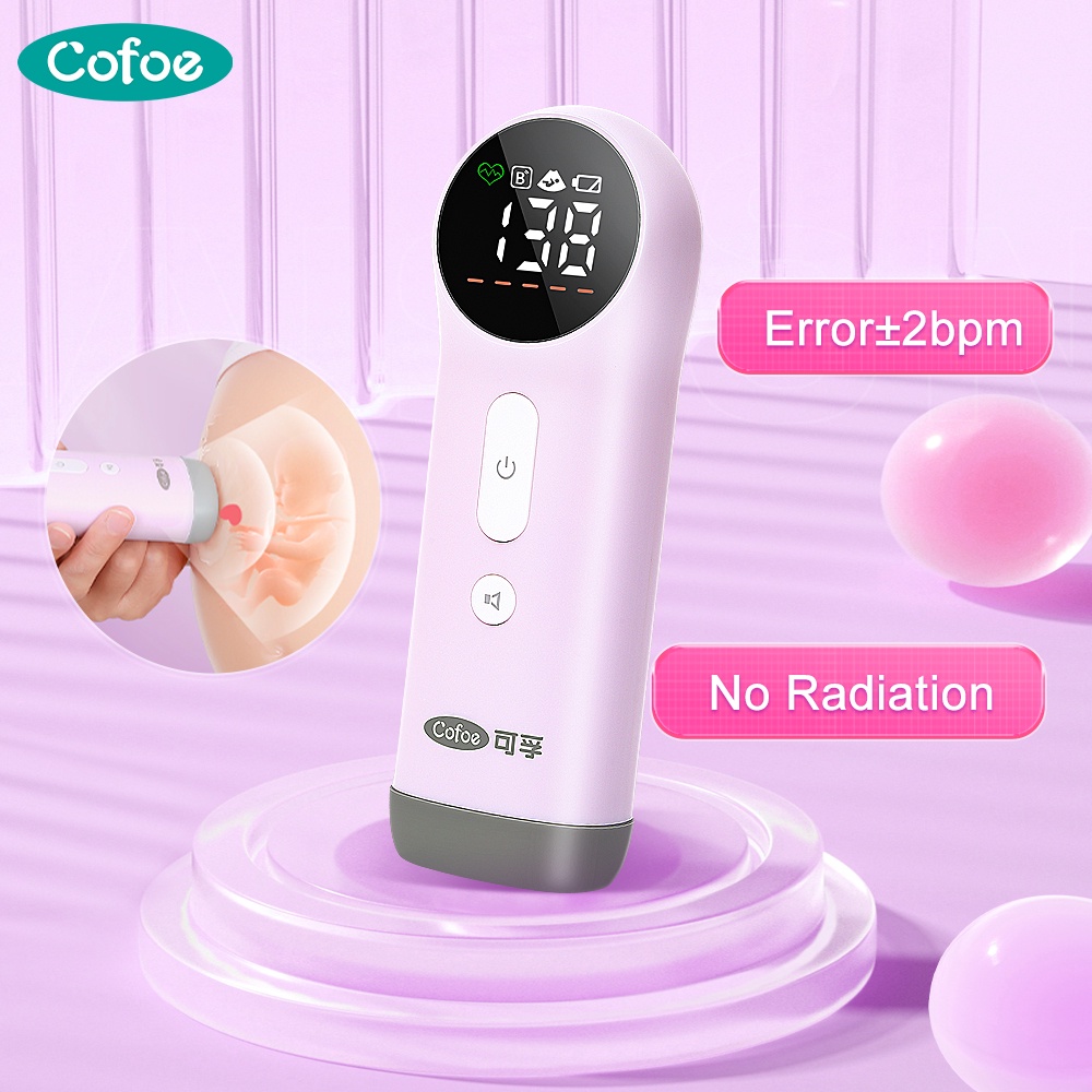 Cofoe Fetal Doppler Baby Monitor De Ritmo Cardíaco Prenatal Detector De Latidos Cardíacos Recargables Sin Radiación Transmisión Bluetooth