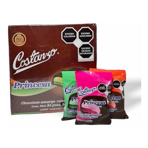 Princesa Chocolate Relleno de Jalea Sabor Surtido Caja 24 Piezas