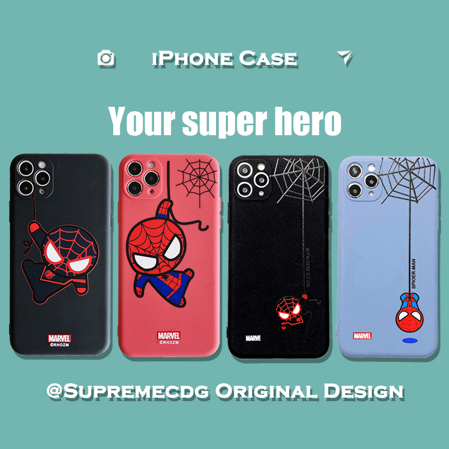 Funda para teléfono Spiderman iPhone 11 12 11 Pro Max 7 8 Plus X XR XS Max  Marvel Spider Man Softt Funda para teléfono | Shopee México