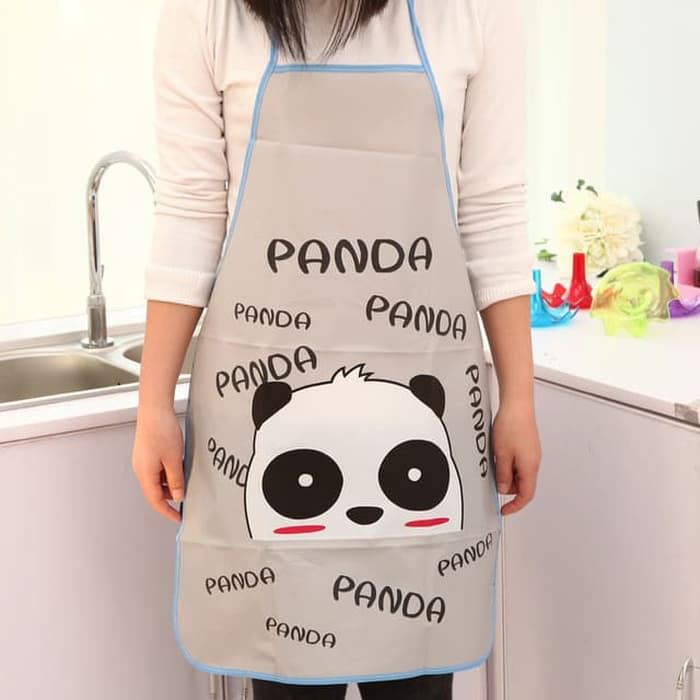 FERFERFERWON Cocina Cartoon Animal Panda Elephant Impreso Impermeable Delantal para niños con Dos Mangas del Brazo Herramienta Verde, tamaño: M 