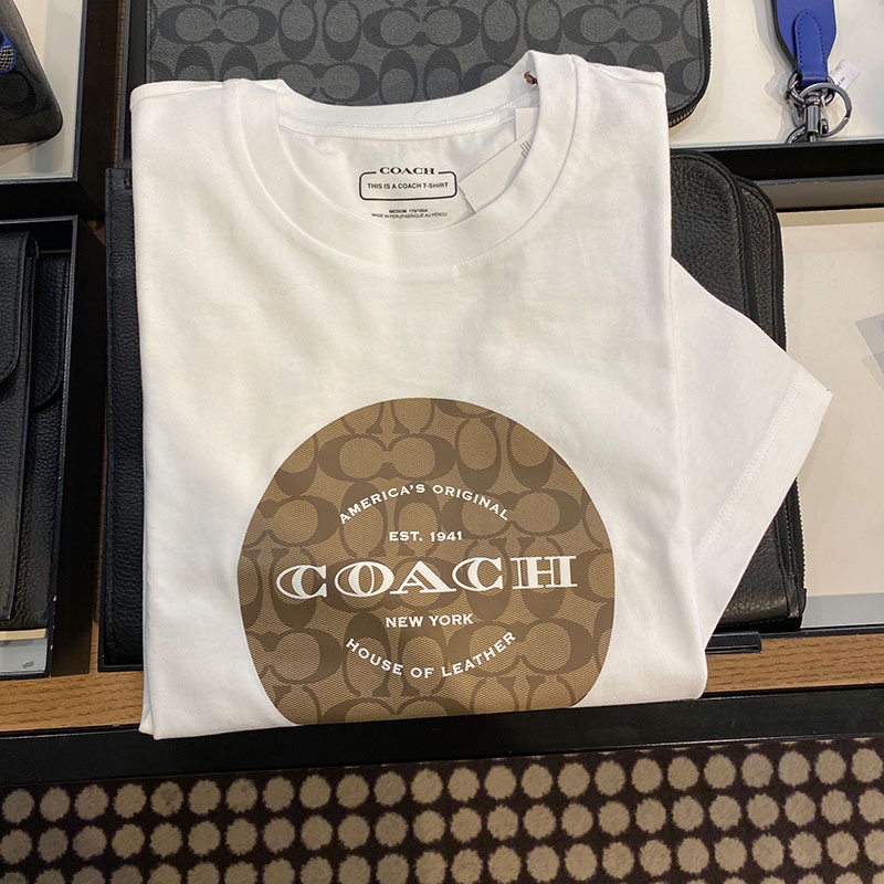 Camiseta Coach Manga Corta Con Logotipo De Cuello Redondo Estampado Gráfico Para  Hombres | Shopee México