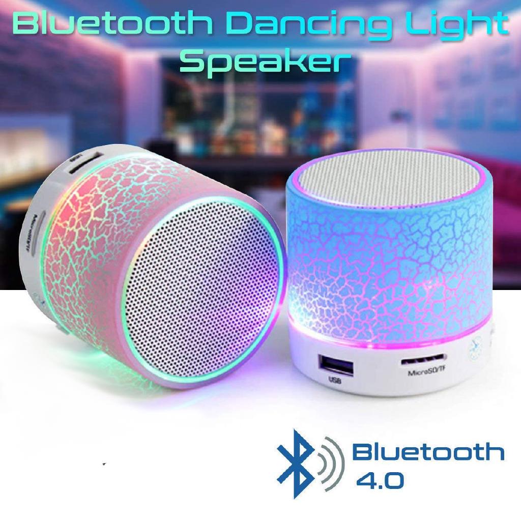 Mini Altavoz Bluetooth Port Til Con Luz Led Colorida Soporte Usb Aux Tarjeta Tf Fm Shopee M Xico