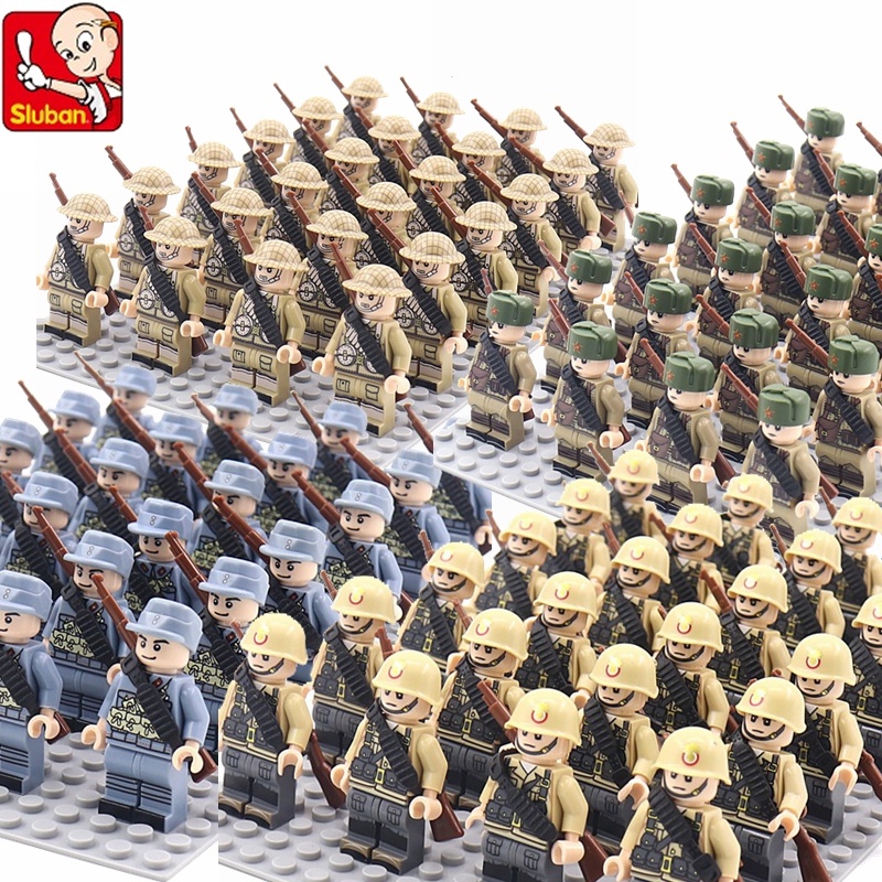 Segunda Guerra Mundial Lengüeta De Alambre Red Militar Ejército Soldado Minifigura Lego cuyo se ajusta 
