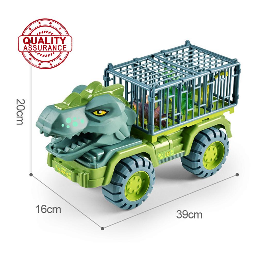 CHMMY Coches Juguete para Niños Dinosaurios Vehículos de Construcción ​Camiones de Juguete Excavadora Camión de Perforación Bulldozer Rodillo de Camino Juguetes para Niños de 3 4 5 6 7 Años 