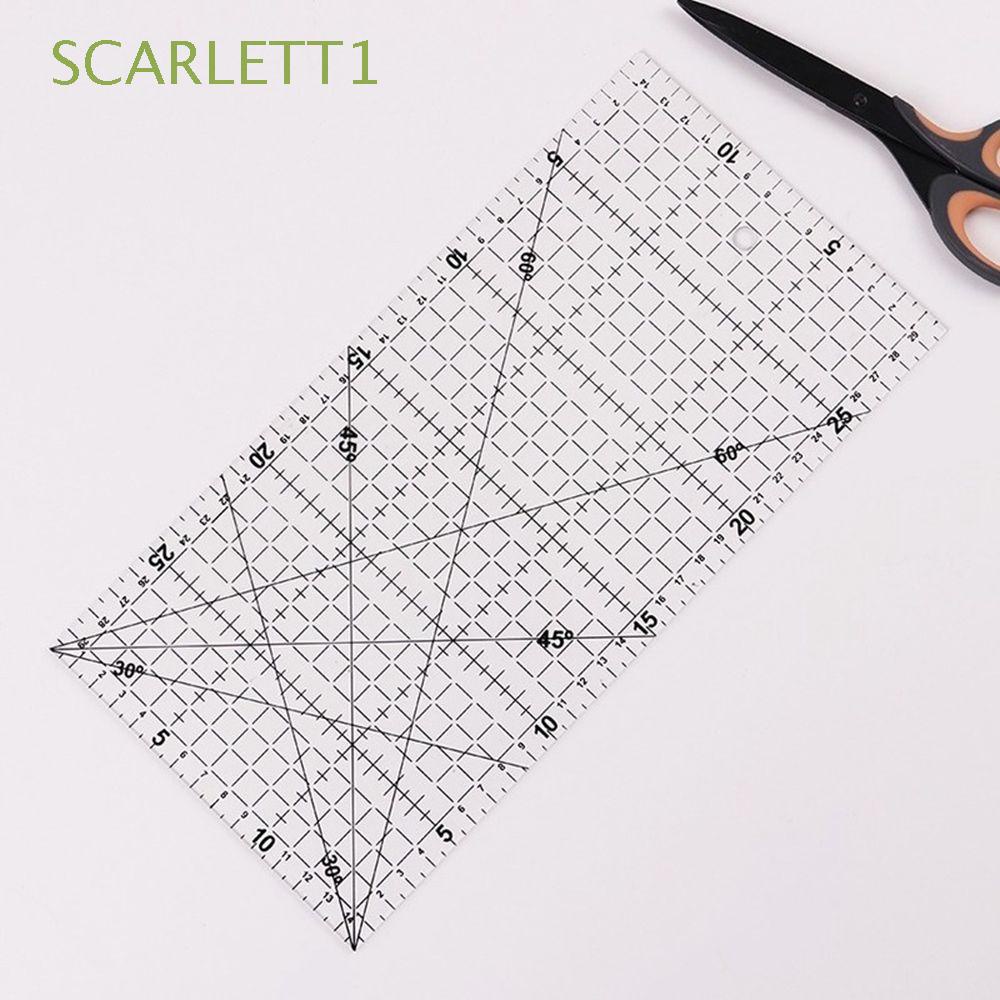 30x15 cm Regla de remiendo de acrílico transparente tela regla de corte herramienta de costura de bricolaje
