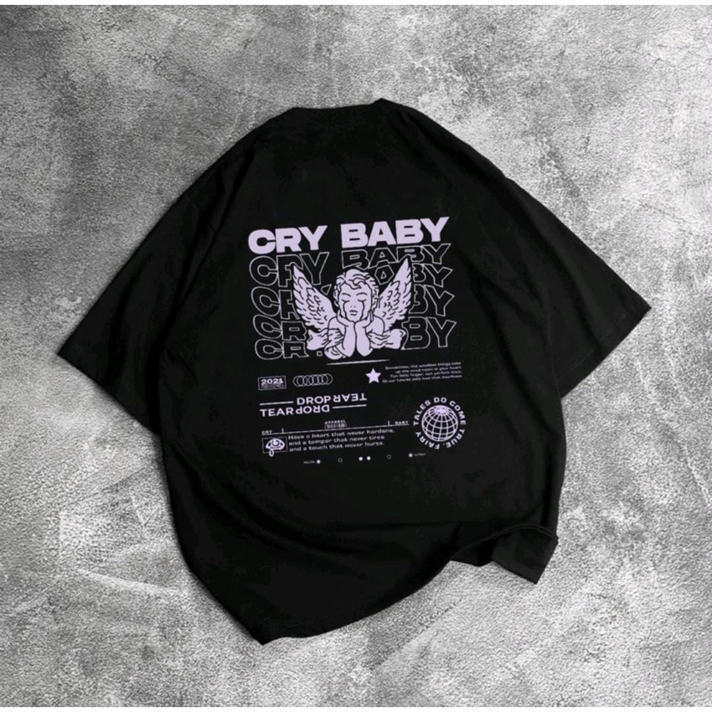 Camiseta OVERSIZE ropa OVERSIZE CRY BABY camiseta OVERSIZE CRY BABY  camiseta UNISEX hombres y mujeres última camiseta oblonga | Shopee México