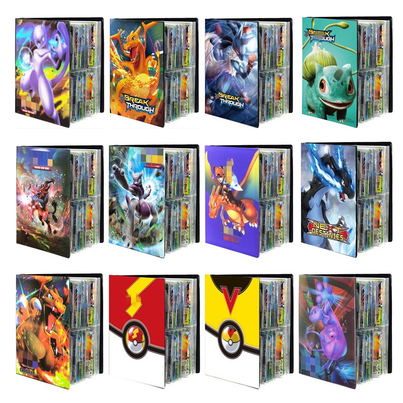 Álbum Titular de Tarjetas Pokémon Pokemon Cards Album Pokemon Trading Cards GX EX Carpeta Libro 30 páginas 240 Tarjetas Capacidad Funmo Álbum de Pokemon Leo 