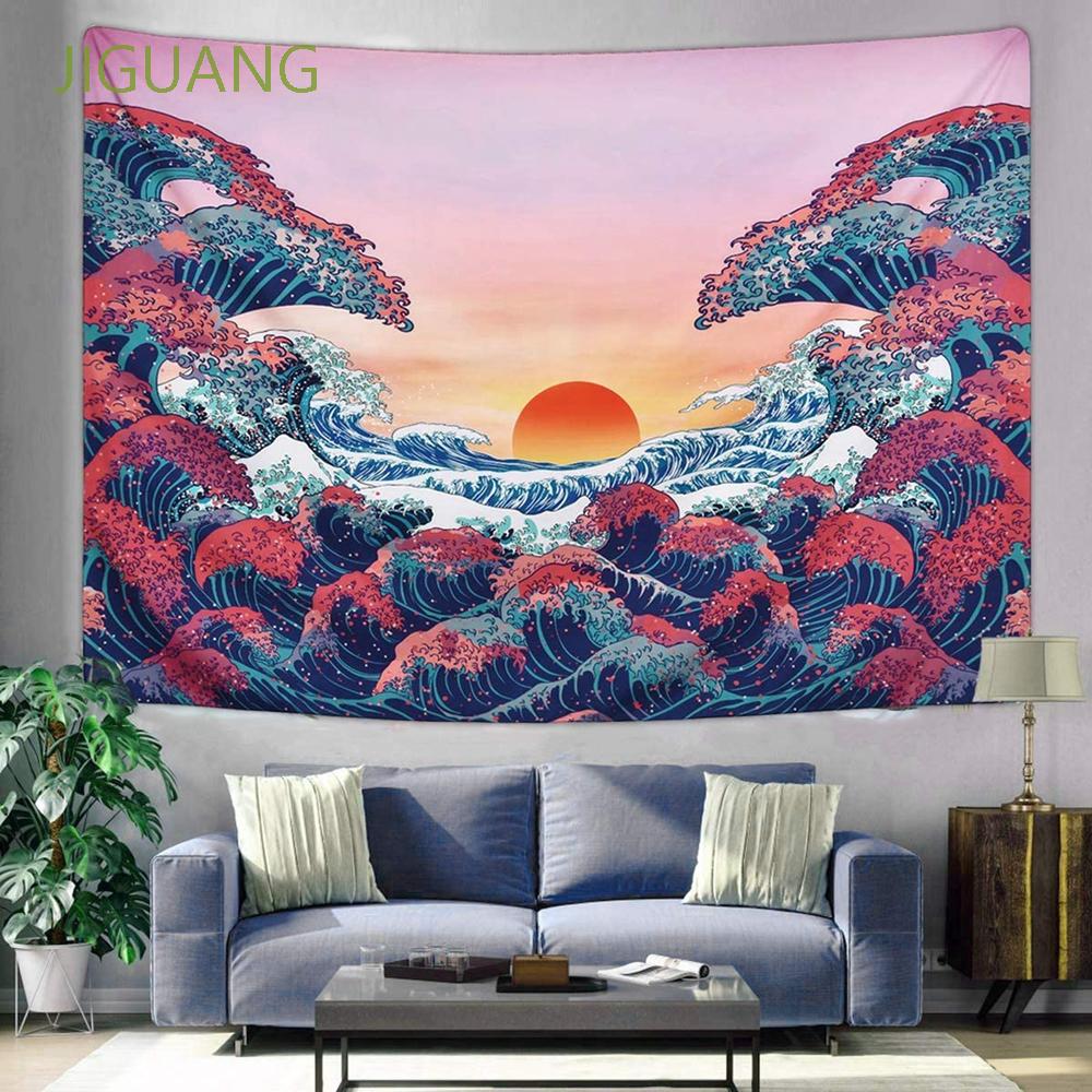 jiguang ocean ripple manta puesta del sol paisaje decoración del hogar
