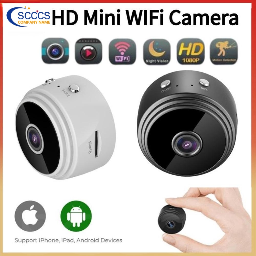 pequeñas cámaras de vigilancia de Seguridad inalámbrica para el hogar con visión Nocturna detección de Movimiento Vista remota para iPhone / Android / iPad Mini cámara 4K HD WiFi Mini cámara 