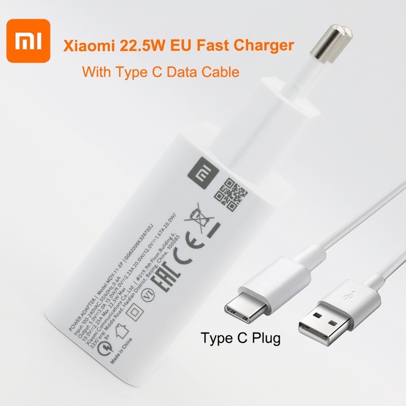 QC3.0 Original Y Rápido Cargador De Pared Usb-C Cable para Xiaomi Mi 6 6X 5 5S Max 2 3