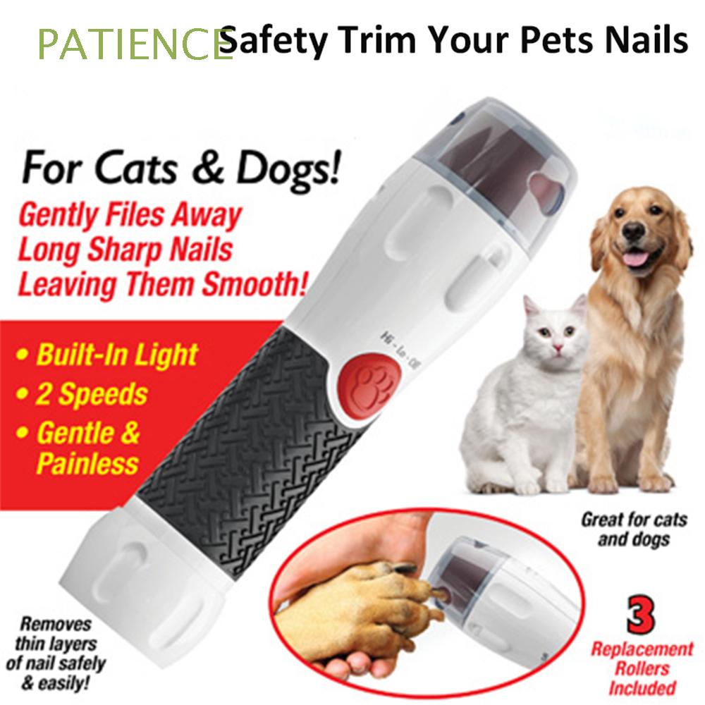 PATIENCE Perfect Pet Nail Trimmer Dogs Nail Grinder Nail Rotating File Nail  Pliers Cats Nail Clipper Grooming Tool Electric Claw Care/Multicolor |  Shopee México