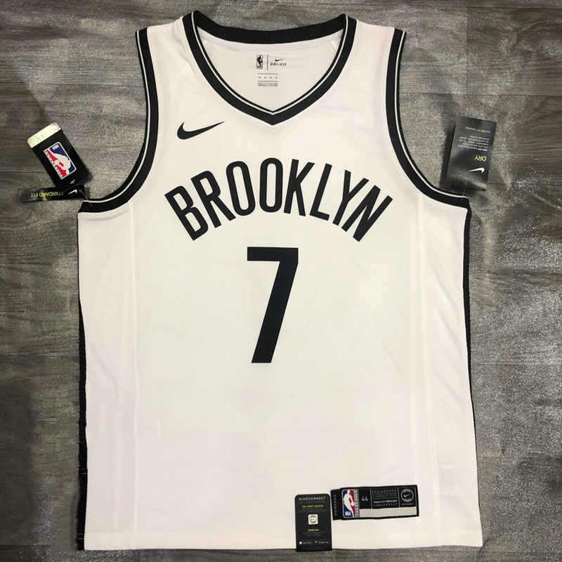 Brooklyn Nets # 7 Kevin Durant Fan Jersey New Temporada Basketball Jersey Retro Baloncesto Baloncesto Camisa Chaleco Camiseta De Manga Media Transpirable Jersey Men's 