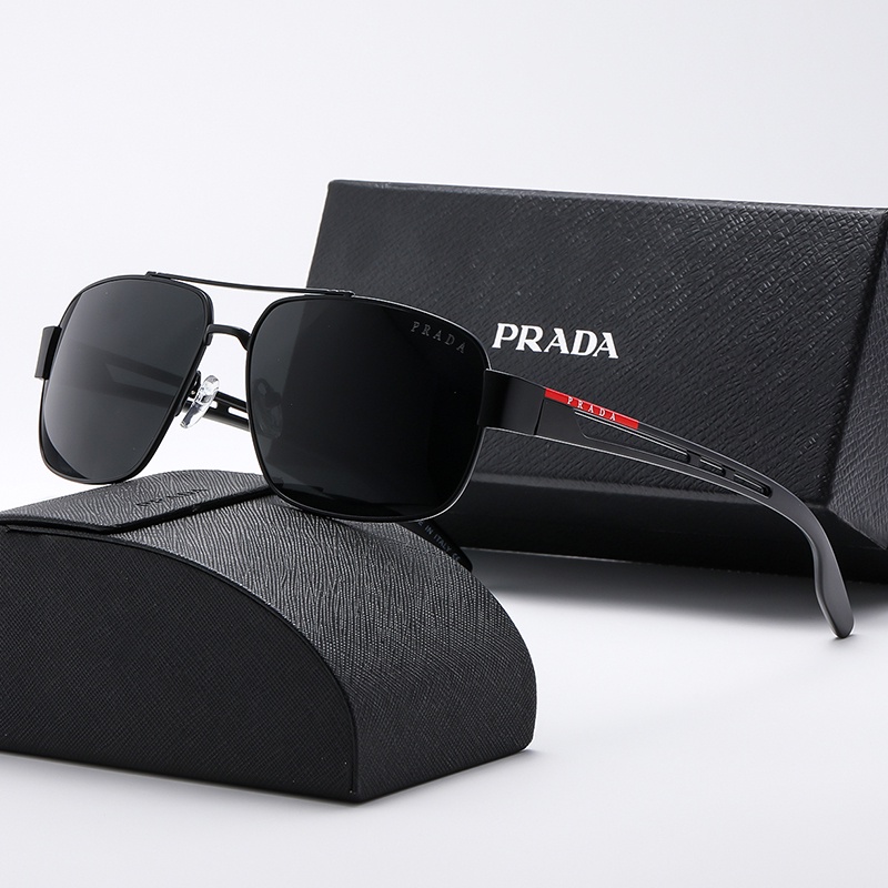 Prada Lentes De Sol Para Hombre Y Mujer Con Diseño De Marca/UV400 Clásico |  Shopee México