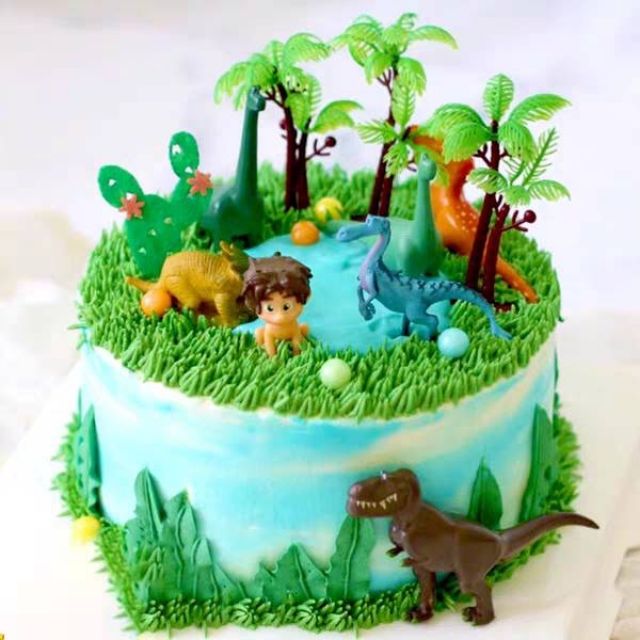 Dinosaurio Tema Torta Decoración Selva Safari Pastel Feliz Cumpleaños  Fiesta Niños Juguete Regalos Niño Favores Dino | Shopee México