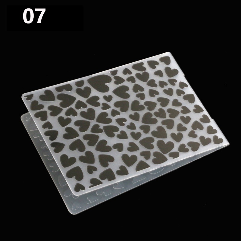 9 piezas de carpetas de plástico en relieve hojas de manualidades carpetas de plástico en relieve DIY álbum de recortes de fotos papel de tarjeta 5.9x1.2in 