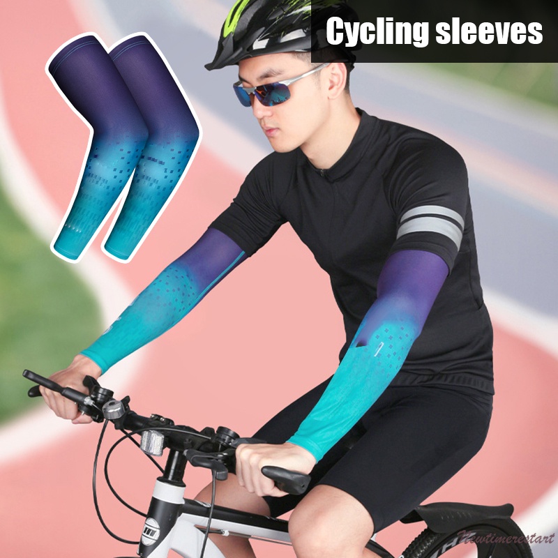 2 Pares Mangas De Enfriamiento Del Brazo UV Bike Protección Para Hombres Mujeres 