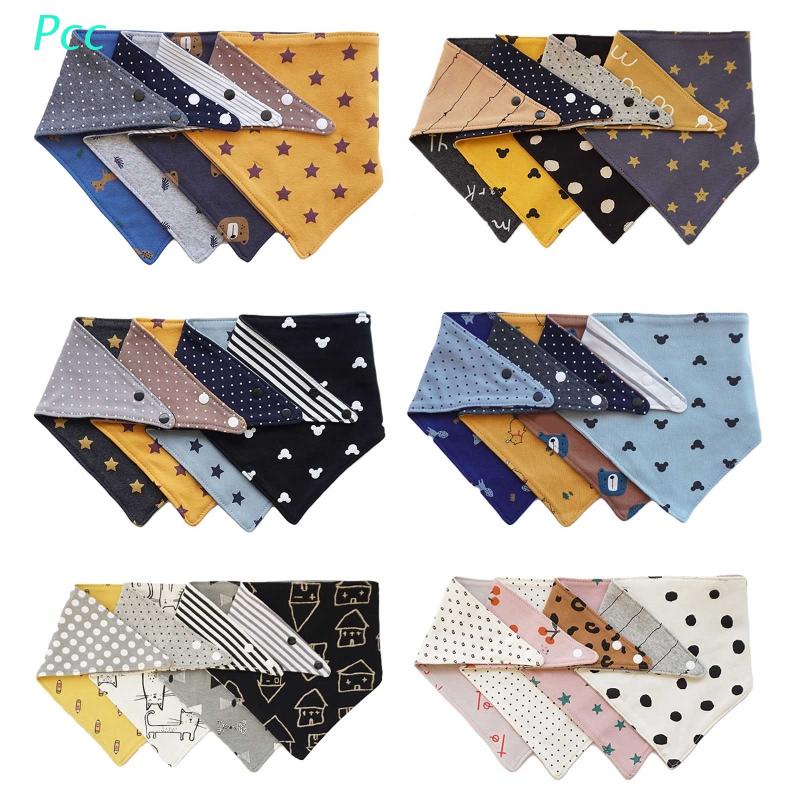 Pcc 4 Unids Set Bebe Recien Nacido De Doble Cara Patron De Dibujos Animados Baberos Triangulo Bufanda Bandana Saliva Toalla Bebes Alimentacion Eructos Telas Shopee Mexico