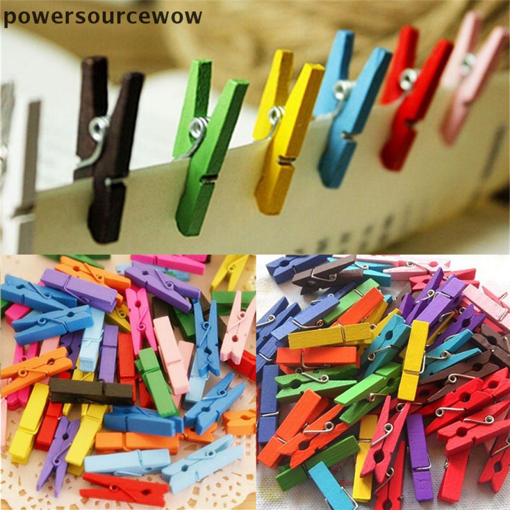 Almacenamiento y de la colada 50 Piezas Mini Pinzas para Ropa en Foto Papel Pinza vemax.es