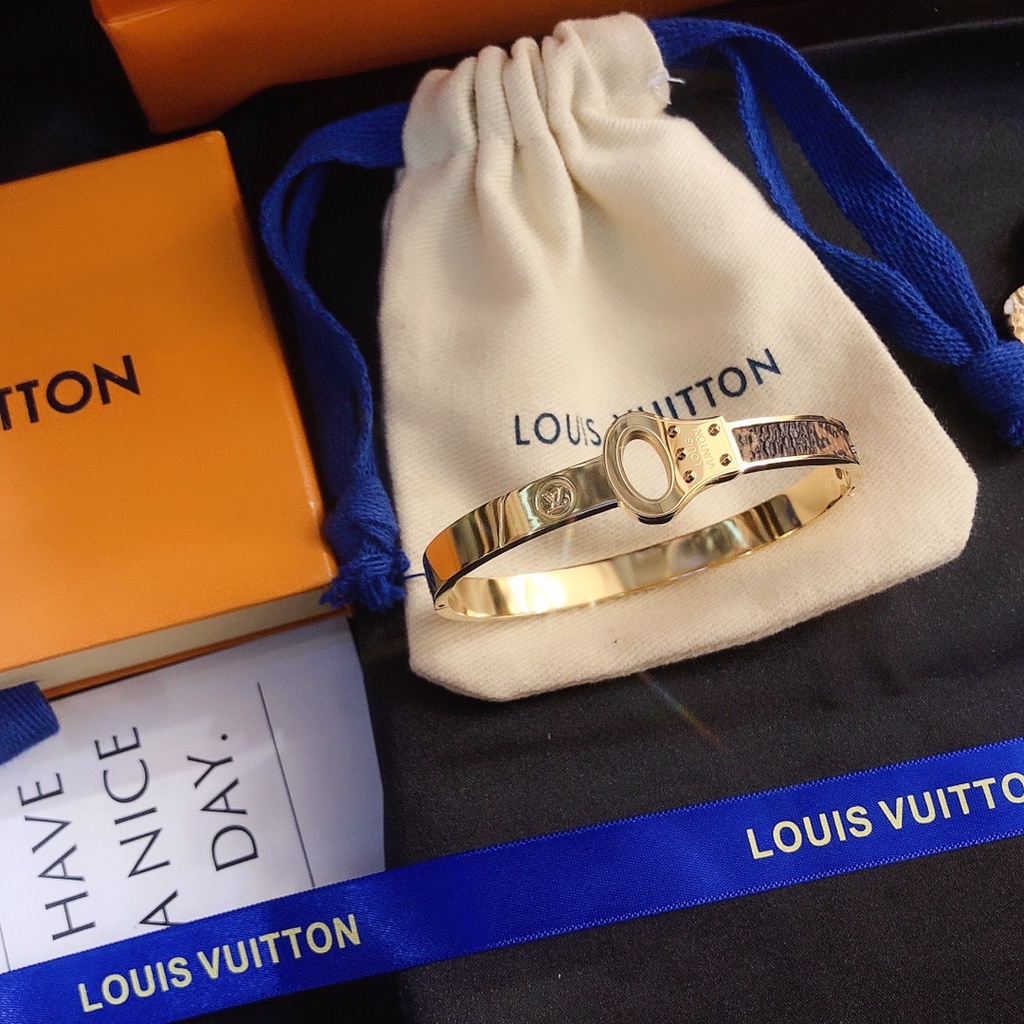 LV light luxury titanium steel Incrustaciones De Letras Louis