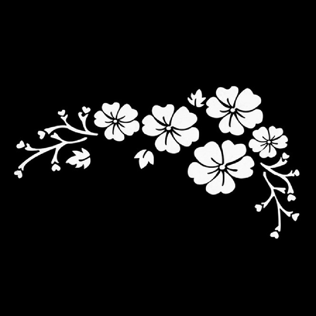 10 pegatinas 4cm blanco tatuaje flores florecitas flores decorativas lámina auto ventana puerta 