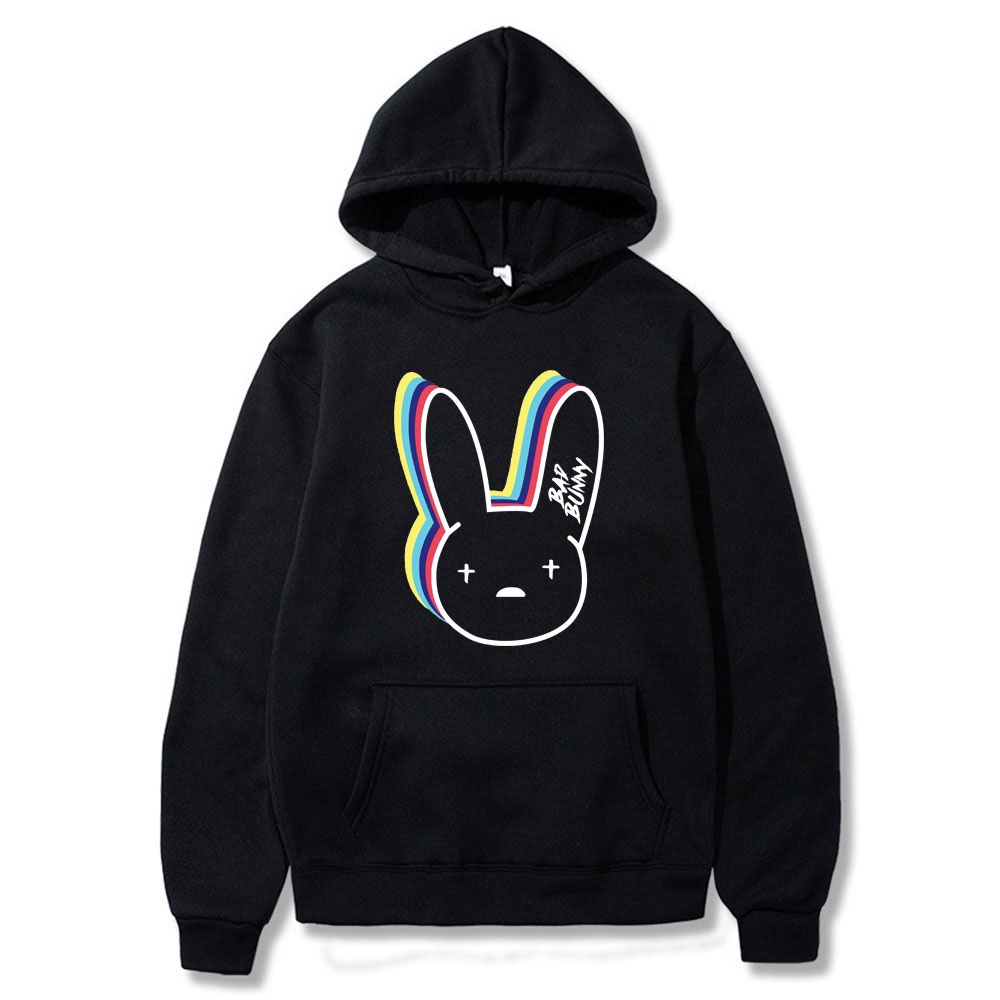 Bad Bunny Funny Hoodies Korean Clothes Pullover Harajuku Sweatshirt Hooded  Hoody Hip Hop Hoodie Sweatshirt Male | Shopee México