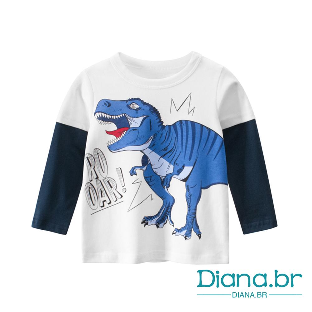 Playera/Camiseta De Manga larga con estampado De dinosaurio para niños/ Camiseta holgada De cuello redondo | Shopee México