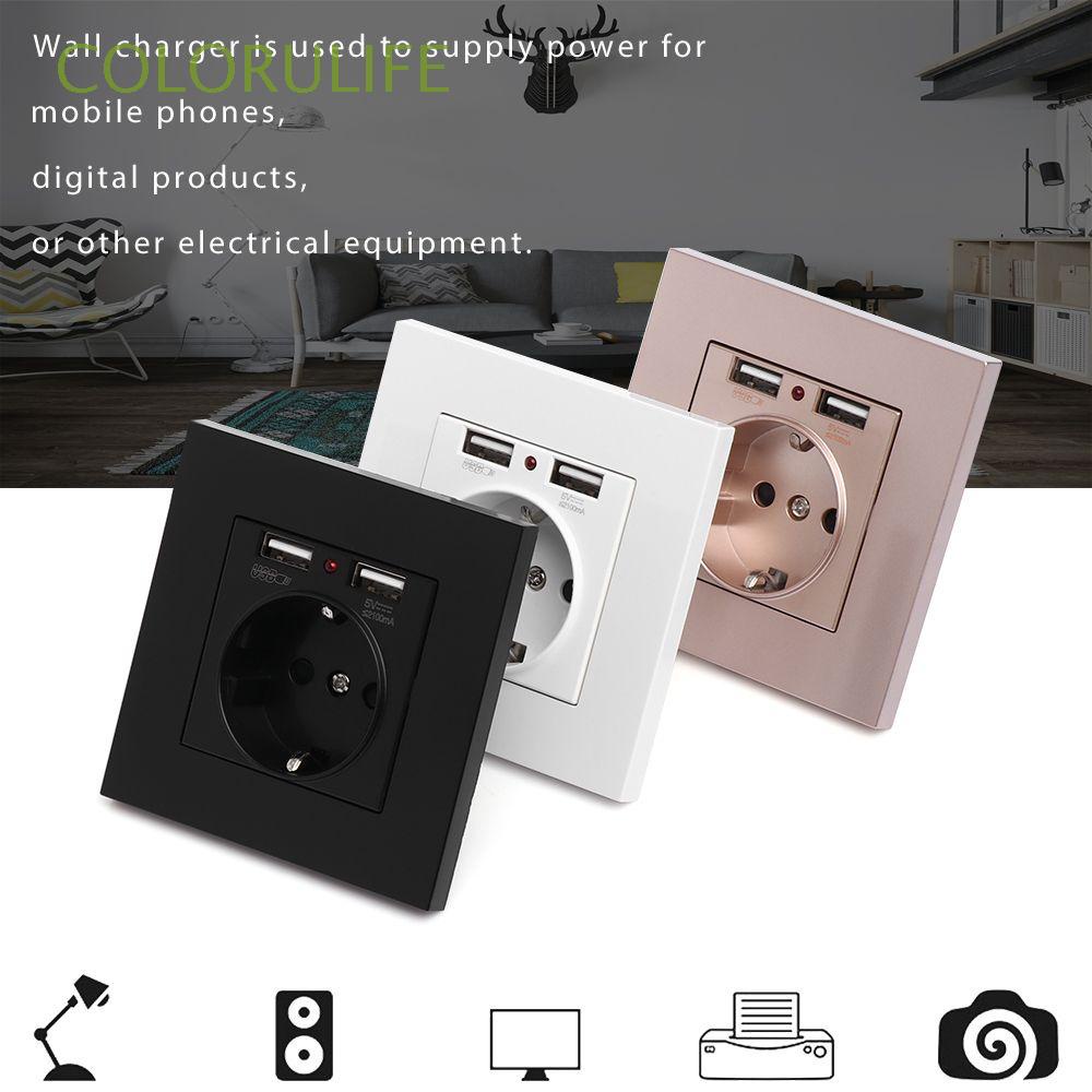USB Output Professional Wall Socket Power Supply Electrical Outlet EU Standard