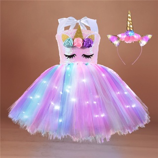 Compra vestido de niña disfraz unicornio - En 2023 | Shopee México