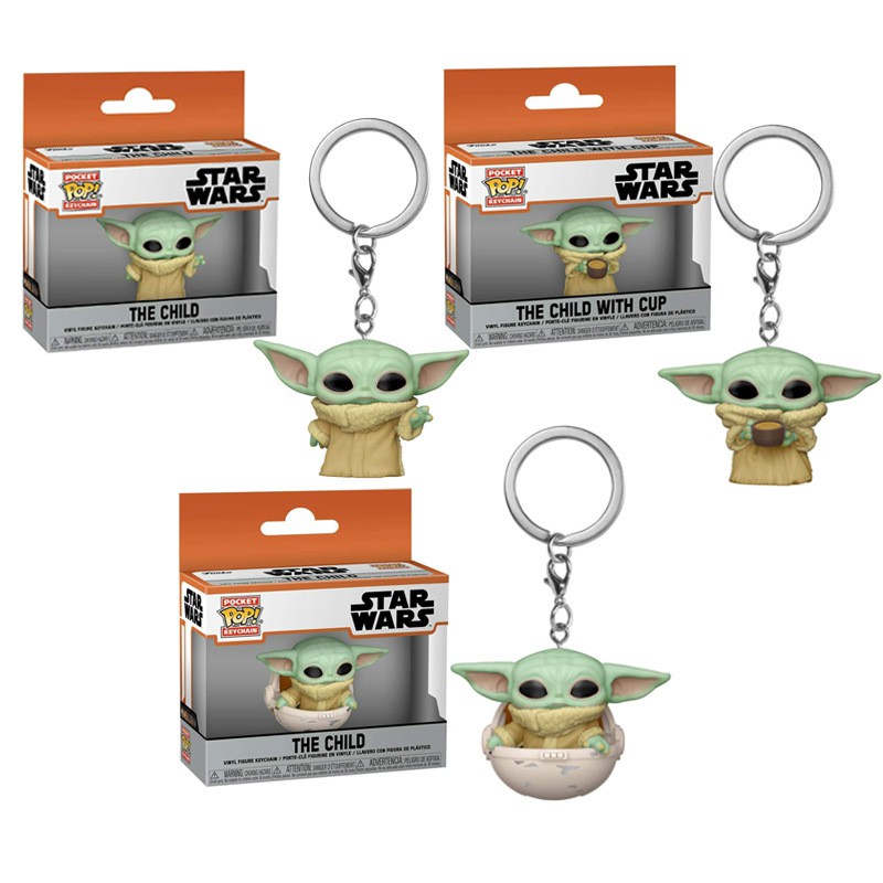 Funko POP！ 《Star Wars》Yoda baby Mandalorian Keychain Action Figure Keyring Toys Dolls | Shopee México