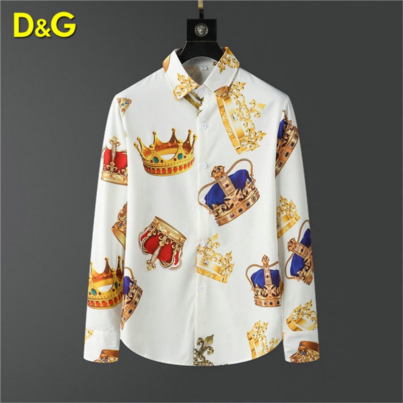 Hombre Ropa de Camisas de Camisas de vestir Camisa de corte gold de algodón con parche Dolce & Gabbana de Algodón de color Blanco para hombre 