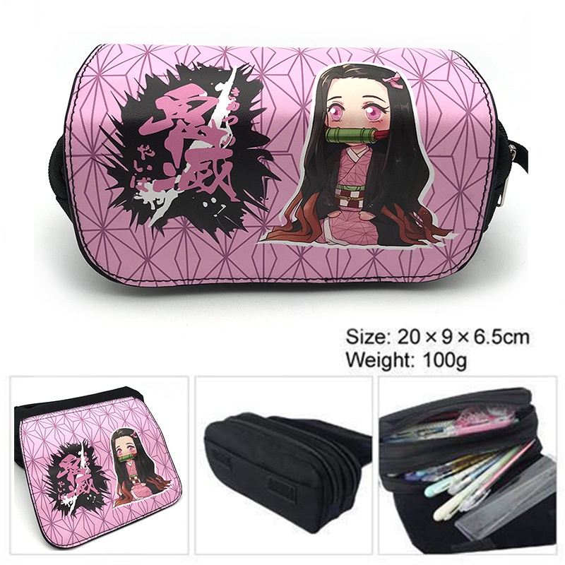 Demon Slayer Kamado Tanjirou Nezuko Agatsuma Zenitsu Hashibira Inosuke Estuche Periférico Estudiante Unisex Gran Capacidad Lápiz Papelería Bolsa De Almacenamiento I.400704278