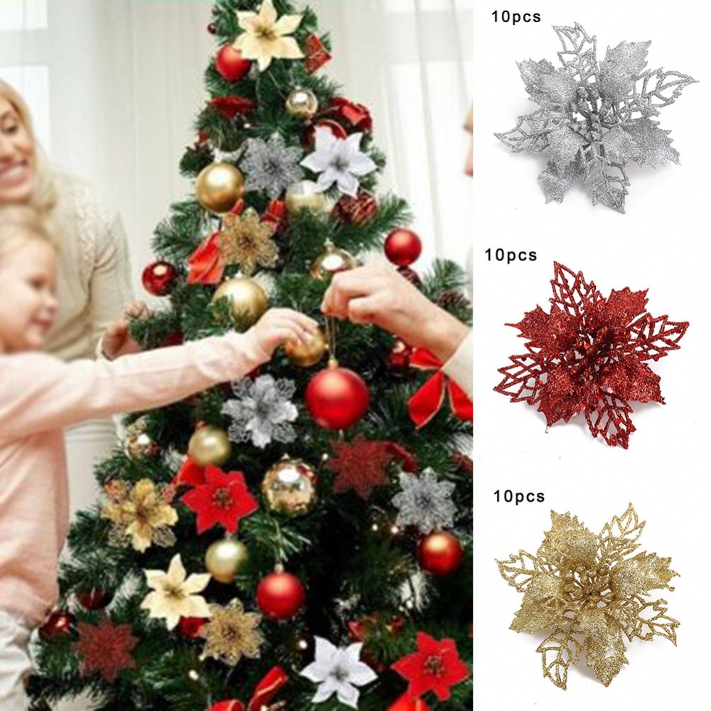 Polvo Pegajoso Hueco Lentejuelas Flores De Navidad Accesorios De Oficina  Colgante Árbol De Purpurina Rojo Decoraciones Colgantes | Shopee México