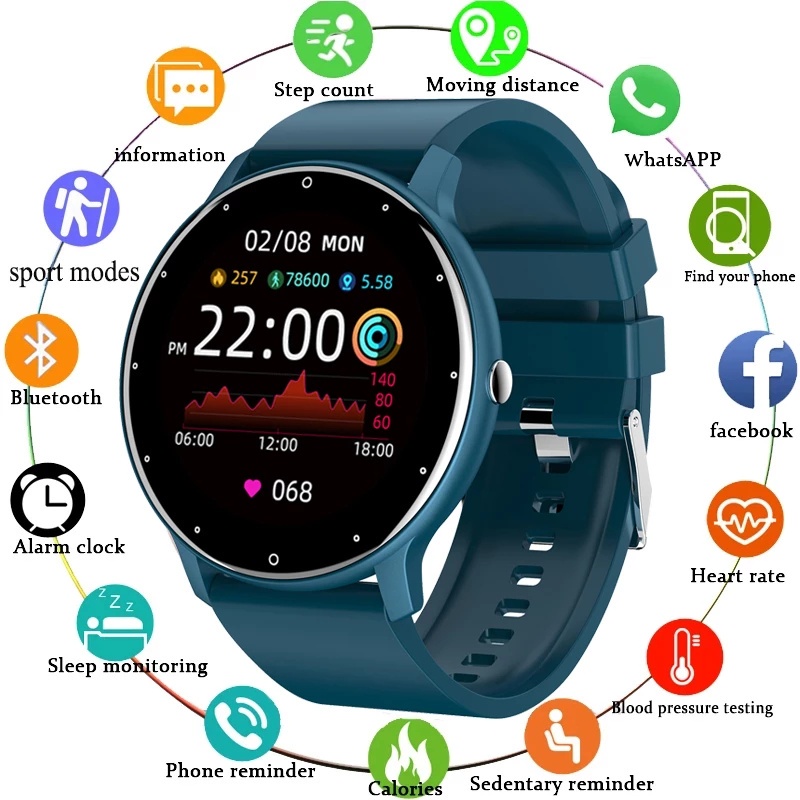 2022 LIGE Reloj Inteligente Bluetooth Impermeable Con Frecuencia Cardíaca Para Hombre