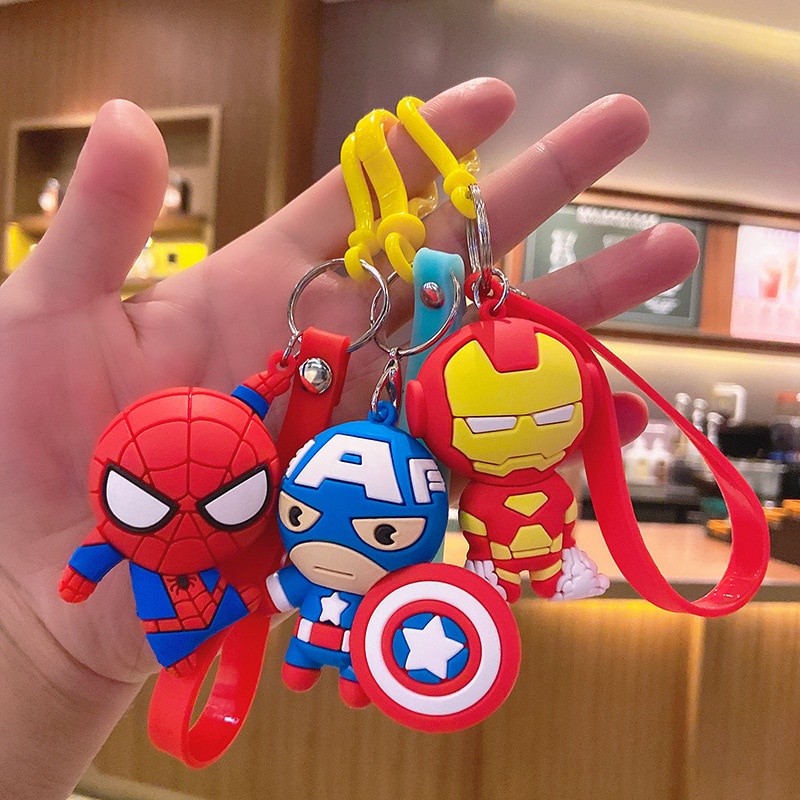 Disney De Dibujos Animados Marvel Capitan America Llavero Capitan Marvel Iron Man Spiderman Llavero De Accion Minifigura Llavero Juguete De Lujo Shopee Mexico