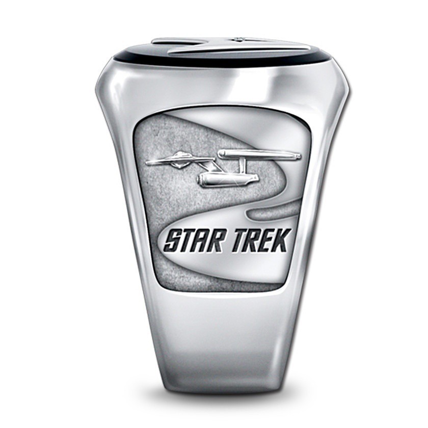 anillo punk hip hop anillo para niños anillo de barco estrellado Ncc-1701 regalo de joyería Star Trek para hombre Anillo de hombre Star Trek para hombre 