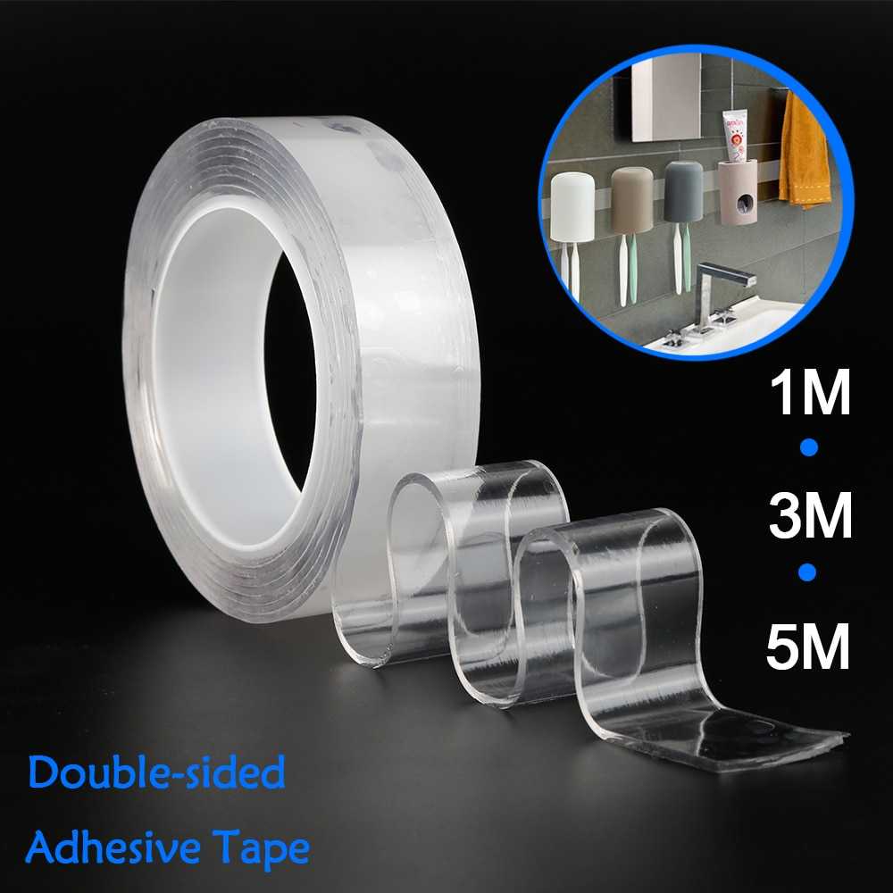 Cinta Adhesiva Super Fuerte De Doble Cara De 1 Mm De Grosor 3 Cm De Ancho 1m 3m 5m Transparente Shopee Mexico