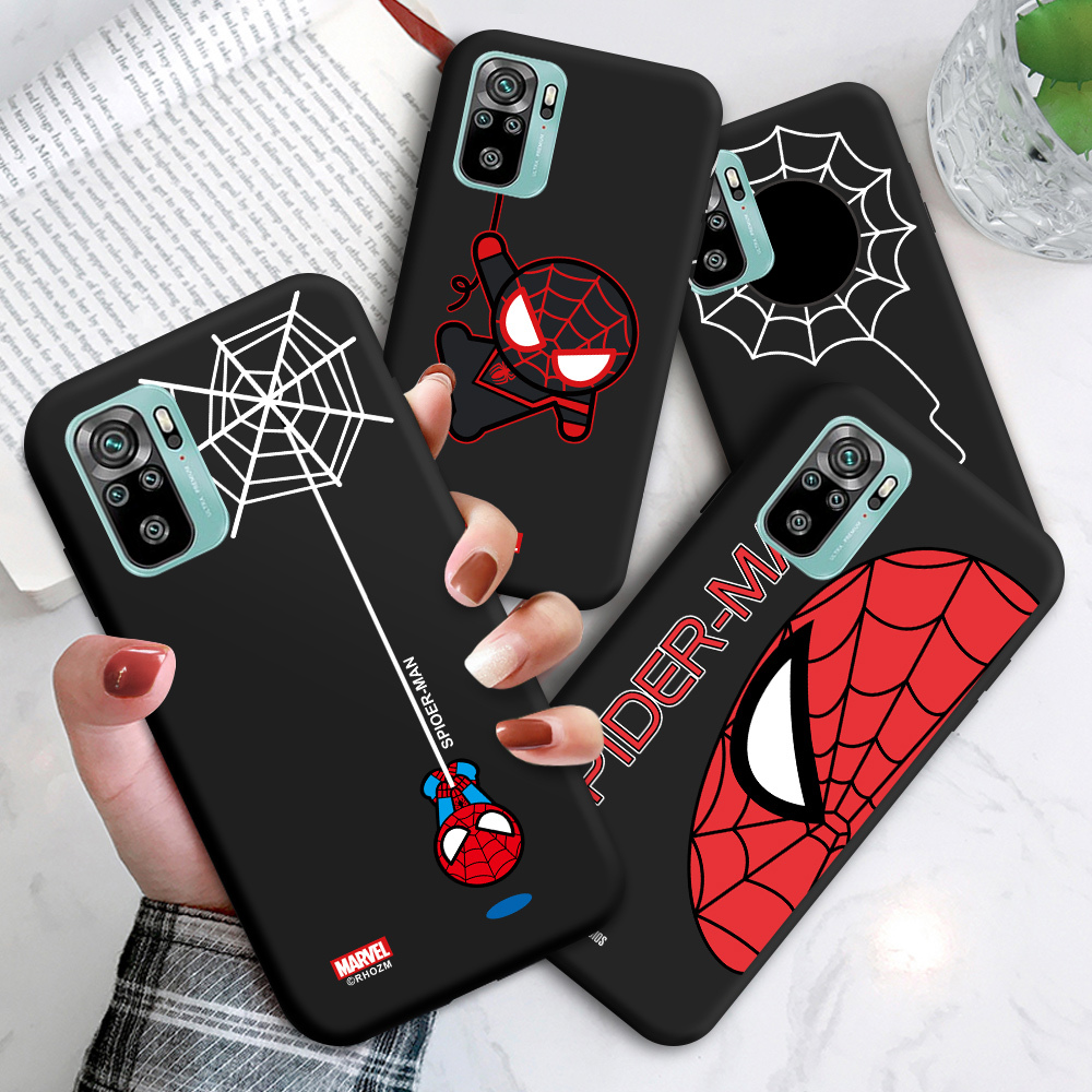 Funda blanda para Xiaomi Redmi Note 10 4G 10s Note 9S 9 Pro 9T silicona  líquida dibujos animados Spiderman Spider Man funda de teléfono cubierta  completa a prueba de golpes | Shopee México