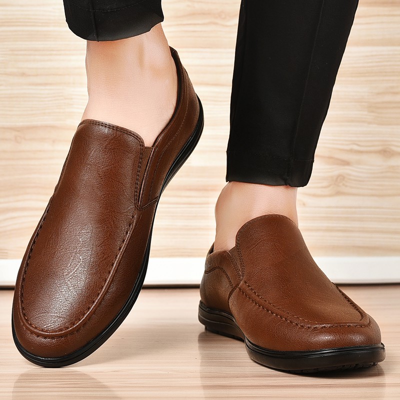 césped vistazo asistencia Zapatos De Cuero Para Hombres Con Mocasines De Estilo Europeo Y Americano Talla  38-44 | Shopee México