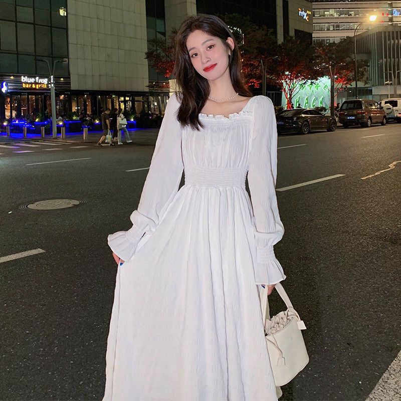 acción en cualquier momento Noreste vestidos de fiesta largos noche elegante de noche de novia blanco manga de  encaje Más Delgado | Shopee México