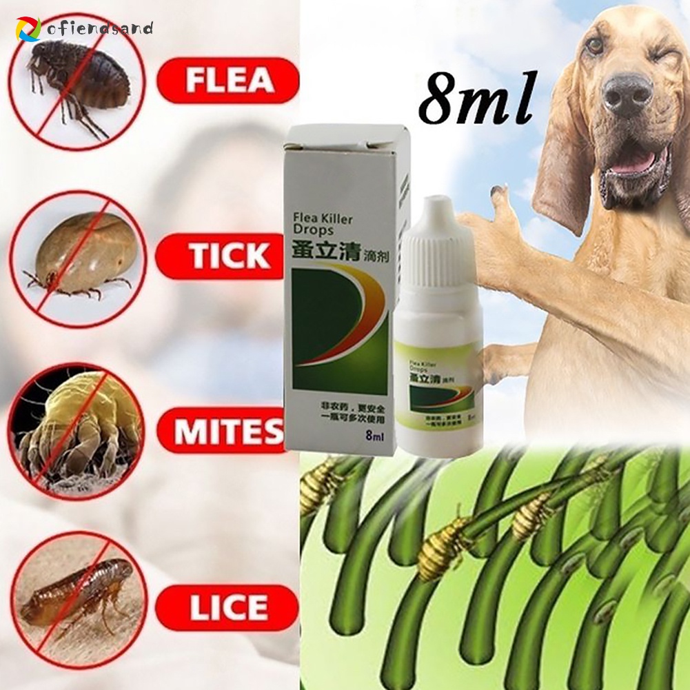 Venta caliente| 8ml mascota perro gato cachorro Anti pulgas piojos  garrapatas tratamiento de mosquitos gota líquido | Shopee México