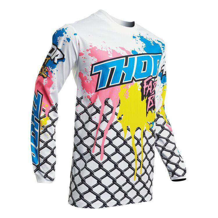 Nivel de impulsos de Thor S18 Motocross Camiseta Jersey-MX MTB BMX-Azul y cal 