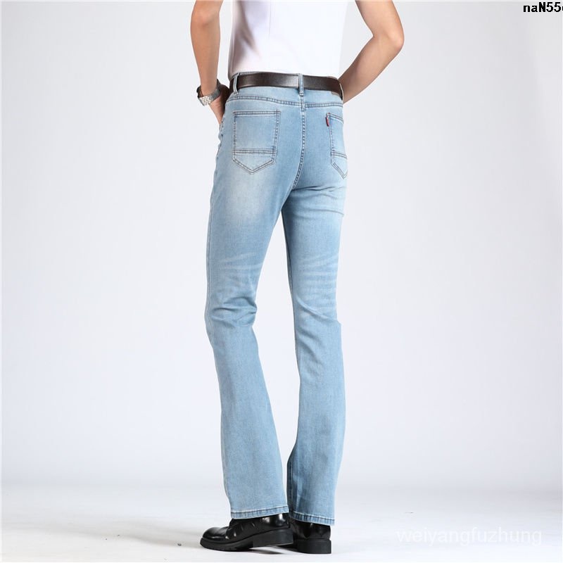Pantalones Acampanados Micro Denim Cintura Alta Acampanada Slim-Fit Pequeños Elásticos De Nuevo Estilo Para Hombres ?