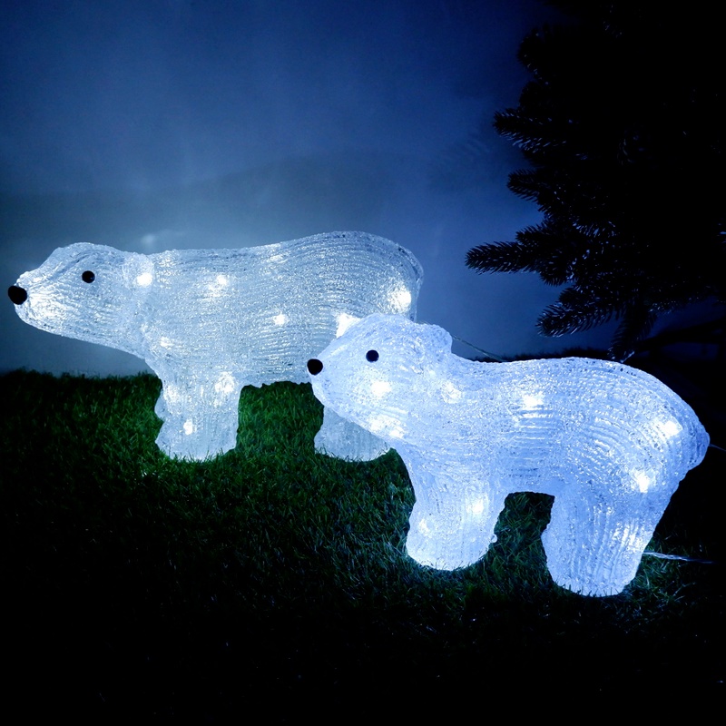 8 Modos Creativo Polar Forma De Oso Impermeable Luz Led/Navidad Acrílico  Noches Decoraciones/Exteriores Jardín Decoración | Shopee México
