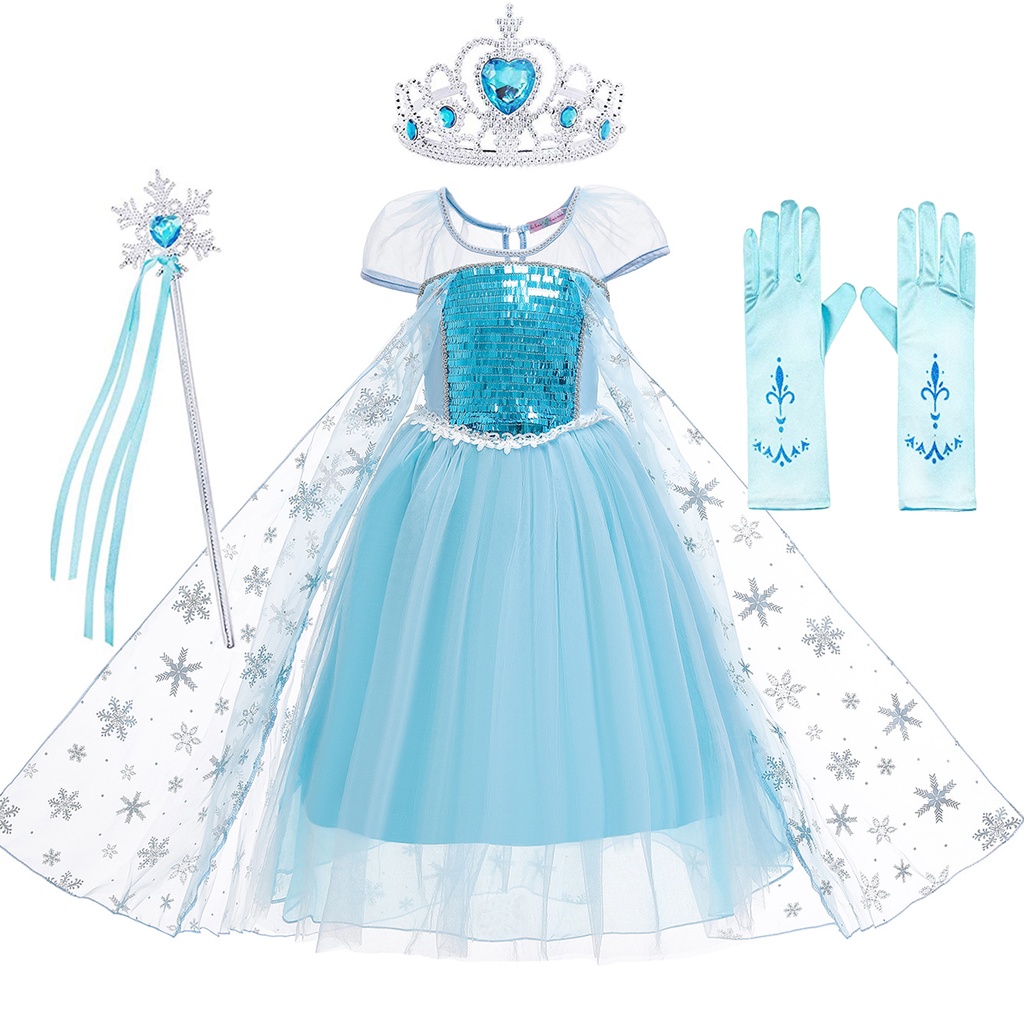 Frozen 2 Elsa Niñas Princesa Vestido De Niños Cosplay Disfraz De Fiesta  Vestir Usado Para La Edad De 2-11 Años | Shopee México