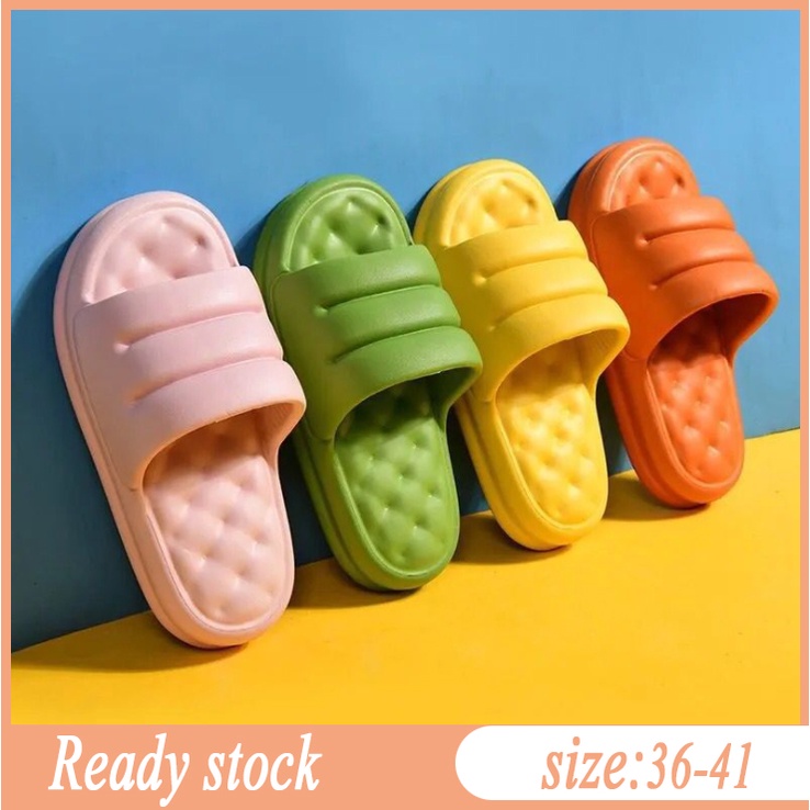 Moda Slide / Zapatillas de casa con plataforma gruesa mujer, chanclas antideslizantes con suela blanda de EVA, para baño | Shopee México