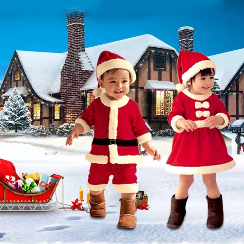 Listo stock Invierno Navidad Bebé Santa Claus Cosplay Disfraz Niños Y Niñas  Ropa De Manga Larga Niño Vestido Lindos Vestidos | Shopee México