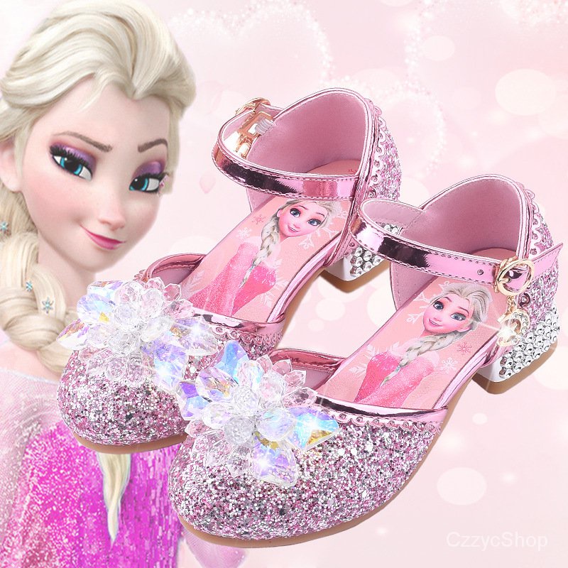Zapatos De Princesa Elsa Alto Para Niños Niña Crystal Congelados Para | Shopee México