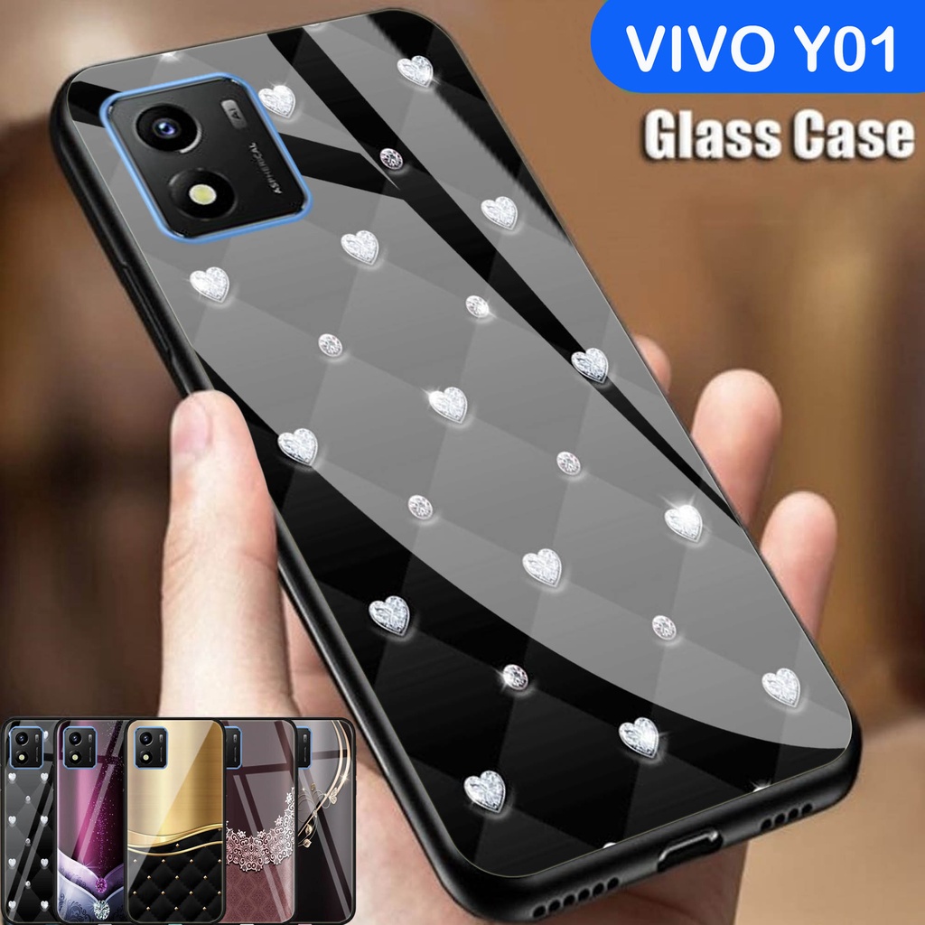 Vivo Y01 Glass Soft Case - VIVO Y01 funda S34 &lt;.