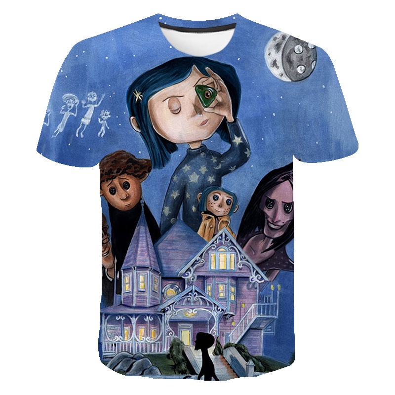 Ropa De Anime De Dibujos Animados Camiseta Coraline Hombres Mujeres Nueva  Moda Impresión 3D Manga Corta Talla Grande Tops Tee | Shopee México