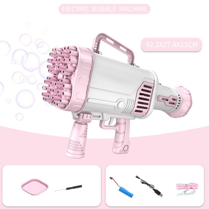 JJyy Creative Rocket Boom Bubble Machine Portable Electric Bubble Blower Multifuncional Juguete al aire libre para niños 
